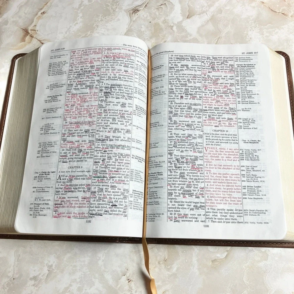 Thompson Chain-Reference Bible KJV Leathersoft Brown Red Letter Handy Size
